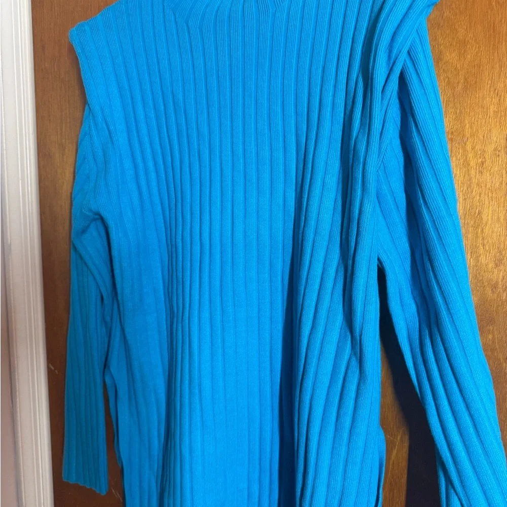 Lala Turquoise Ribbed Knit Set - Picture 3 of 7